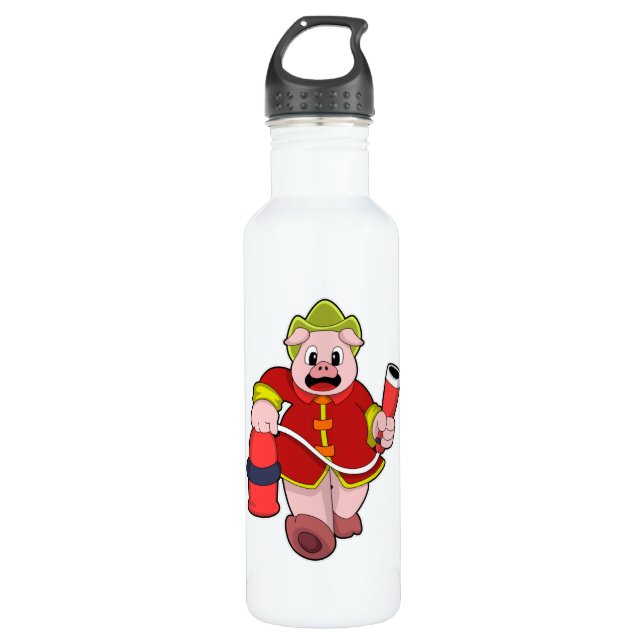 Bouteille D'eau Extincteur de pompier de porc (Devant)