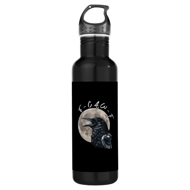 Bouteille D'eau F-Caw-F Bird Crow Minimal Clean (Devant)
