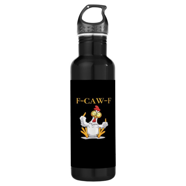 Bouteille D'eau F-Caw-F Funny Chicken Retro Classic (Devant)