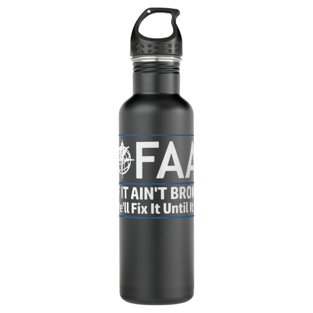Bouteille D'eau FAA Federal Aviation Authority Shirt Funny Conserv (Devant)