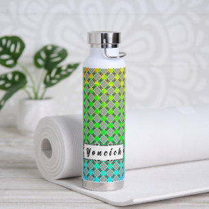 Bouteille D'eau Faded Circle Grid par Kenneth Yoncich