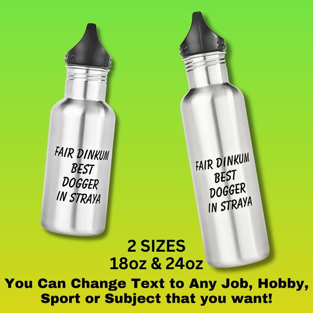 Bouteille D'eau Fair Dinkum MEILLEUR DOGGER à Straya (Créateur téléchargé)
