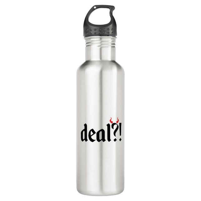 Bouteille D'eau Faire affaire avec le diable (Devant)