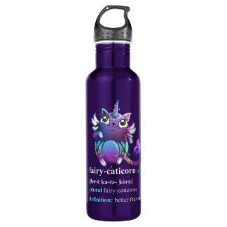 Bouteille D'eau "fairy cat-unicorn"