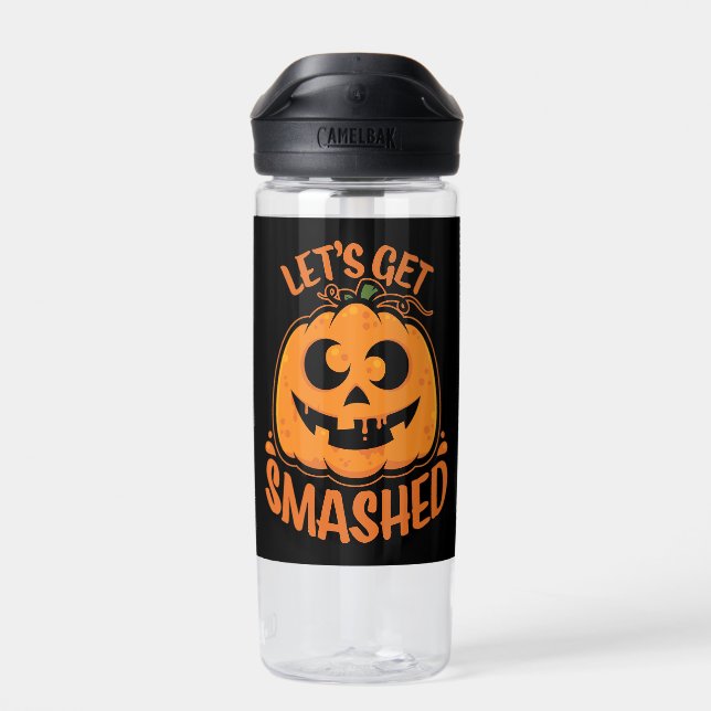 Bouteille D'eau Faisons tomber Tipsy Halloween Jack-O’-Lantern (Arrière)