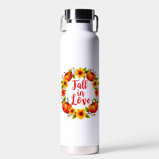 Bouteille D'eau Fall in Love : Vibrant Automne Wreath Design