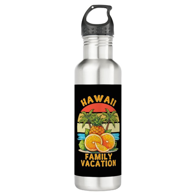 Bouteille D'eau Famille Hawaii Vacances (Devant)