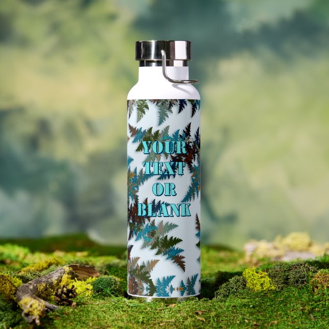 Bouteille D'eau Fanciful Fractal Arctic Camouflage (Extérieur (pivotée))