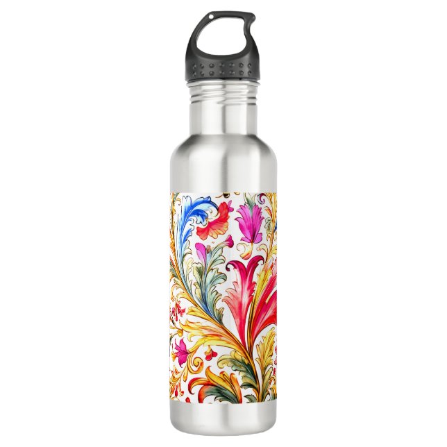 Bouteille D'eau Fantastique design florentin Feuilles (Devant)