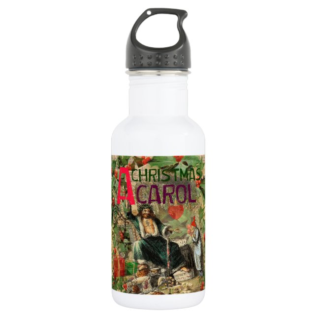 Bouteille D'eau Fantôme de Noël Illustration actuelle Scrooge (Devant)