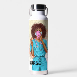 Bouteille d'eau Faux Glitter Nurse Rose Gold