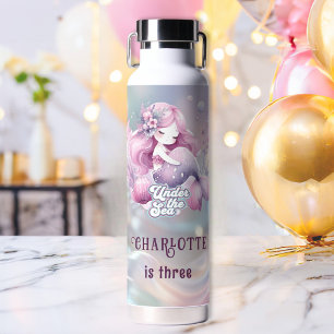 Bouteille D'eau Fête d'anniversaire de la sirène magique