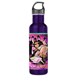 BOUTEILLE D'EAU FÊTE DE MARIAGE BLACK ROSE PURPLE