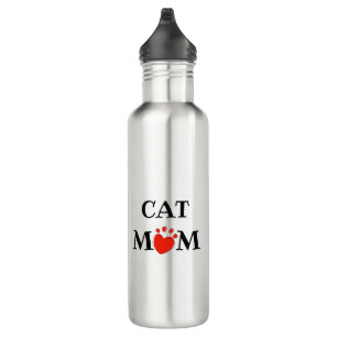 Bouteille D'eau Fête des mères Chat Maman Photo personnalisée