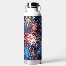 BOUTEILLE D'EAU FEU AMÉRICAIN PATRIOTIQUE ROUGE BLANC BLEU