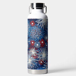 BOUTEILLE D'EAU FEU AMÉRICAIN PATRIOTIQUE ROUGE BLANC BLEU