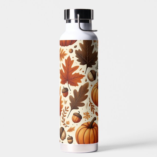 Bouteille D'eau feuille/citrouille/cavernes Automne (Gauche)