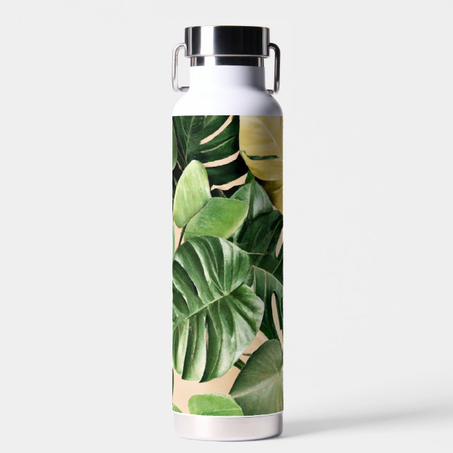 Bouteille D'eau Feuilles florales/hawaïennes/tropicales (Avant)
