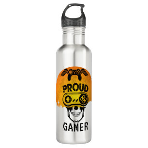 BOUTEILLE D'EAU FIER GAMER - HALLOWEEN JEU NERD