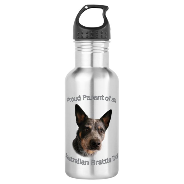 Bouteille D'eau Fier parent du chien de combat australien (Devant)