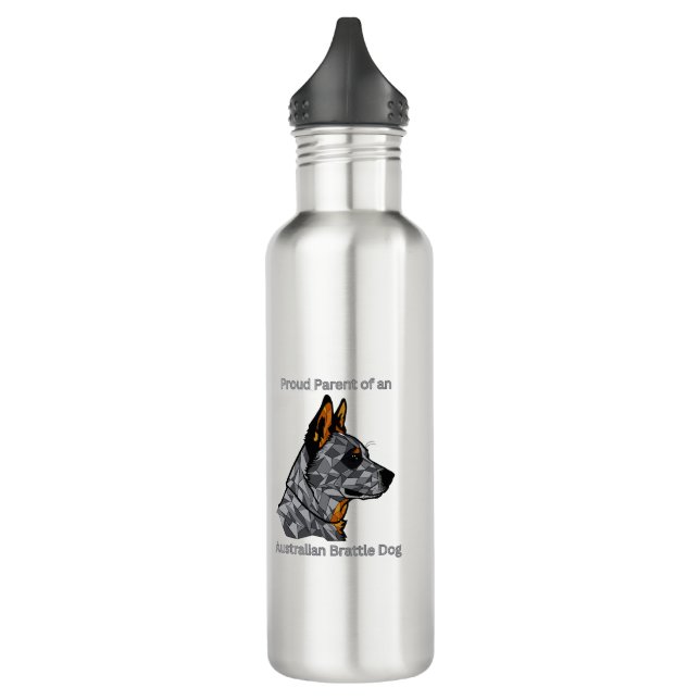 Bouteille D'eau Fier parent d'un chien de combat australien (Gauche)