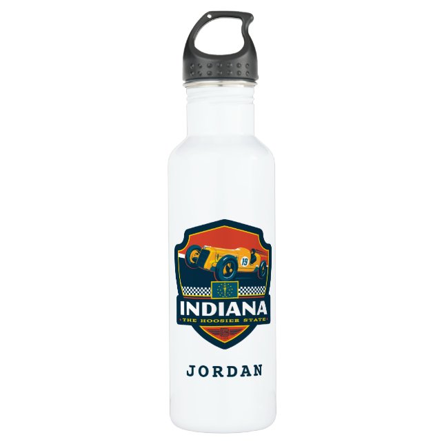 Bouteille D'eau Fierté de l'État | Indiana (Devant)