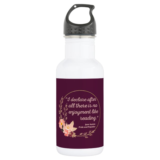 Bouteille D'eau Fierté et préjugé Citation III - Style mignon (Devant)