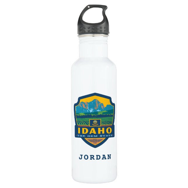 Bouteille D'eau Fierté | Idaho d'état (Devant)