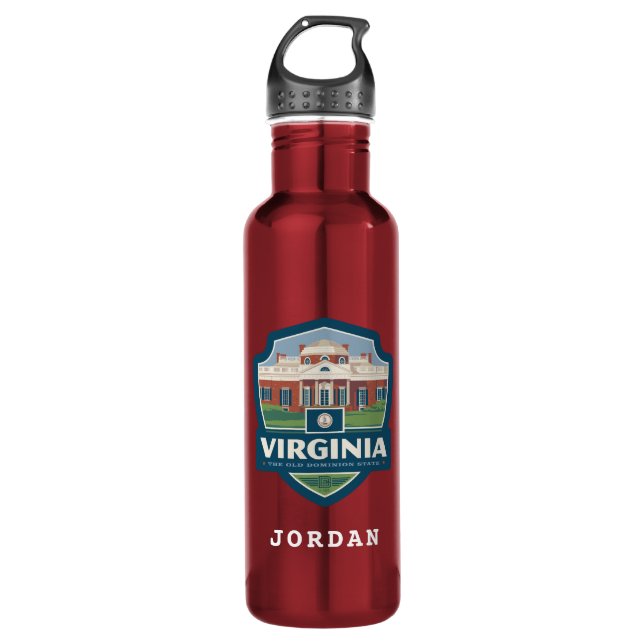Bouteille D'eau Fierté | la Virginie d'état (Devant)