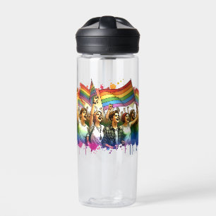Bouteille D'eau Fierté Personnes LGBTQIA+ et drapeaux personnali