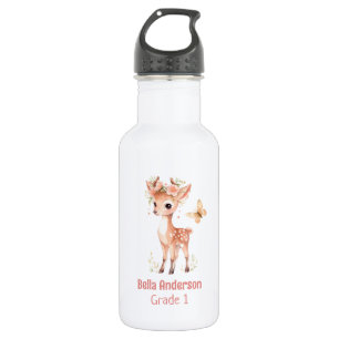 Bouteille D'eau Fille d'animaux de cerfs de forêt