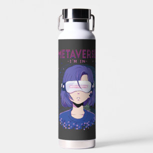 Bouteille D'eau Fille d'anime lunettes de réalité virtuelle Boutei