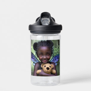Bouteille D'eau Fille de fée personnalisée et ours en peluche