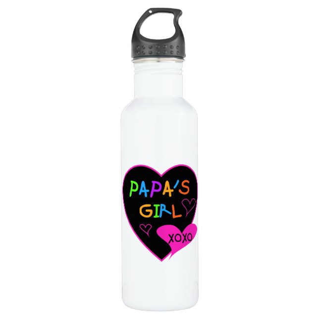 Bouteille D'eau Fille de Papa Tee - shirts, Casquettes, Mugs, Bout (Devant)