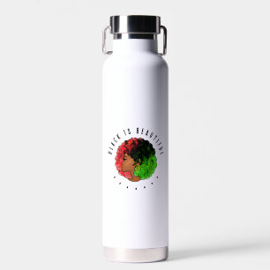 Bouteille D'eau Fille noire panafricaine femme rouge vert fierté a