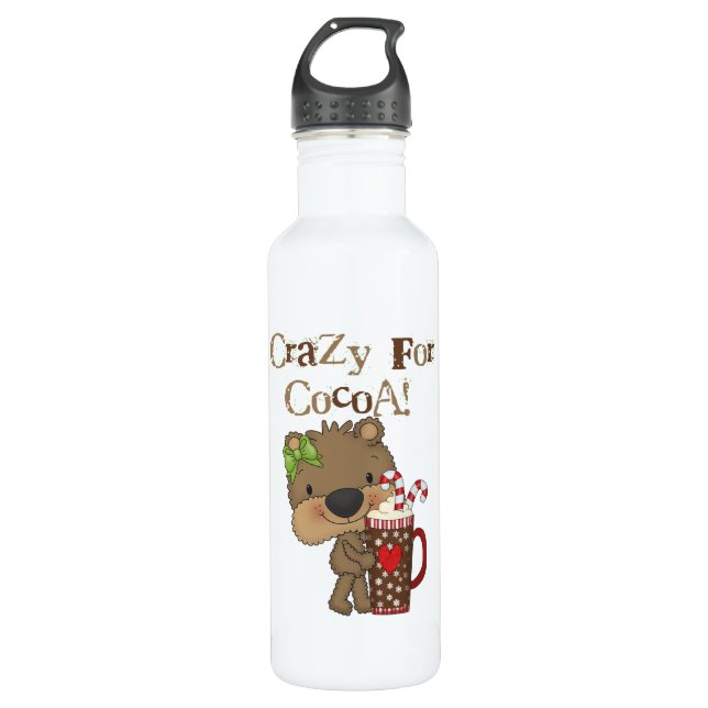 Bouteille D'eau Fille Ours Fou Pour Coca (Devant)