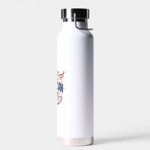 Bouteille D'eau Fille tout à fait américaine dessin vectoriel vint