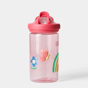 Bouteille D'eau Filles Arc-en-ciel Enfants papillon Personnalisé