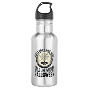 Bouteille D'eau Filles comme sorcières Halloween Design Vector Vin