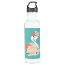 Filles personnalisées Swan fleuri
