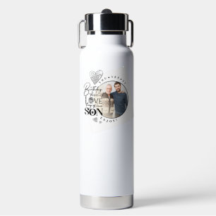 Bouteille D'eau Fils moderne , anniversaire de petit-fils Typograp