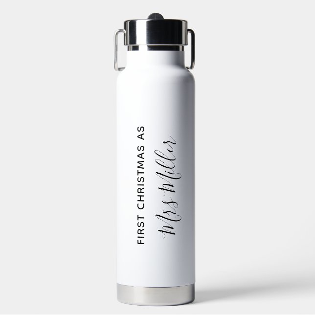 Bouteille D'eau First Christmas Mrs Personalized Newlywed Bottle (Salle de sport)