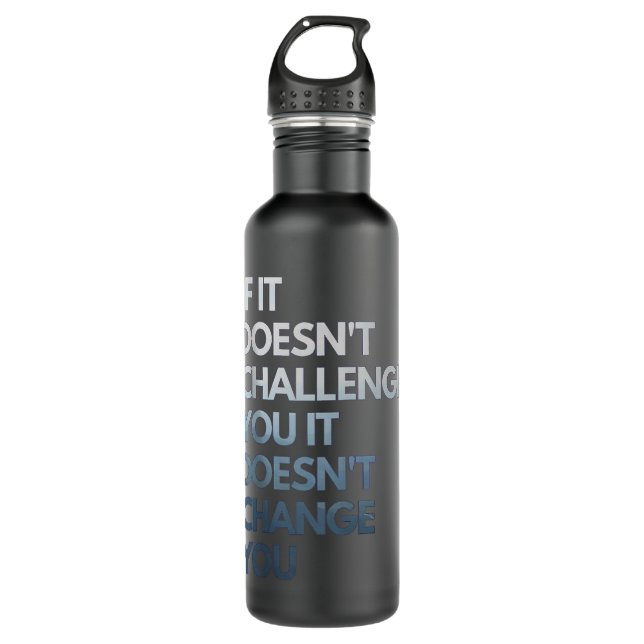 Bouteille D'eau Fitness Motivation Shirt Citation Inspirationnelle (Devant)