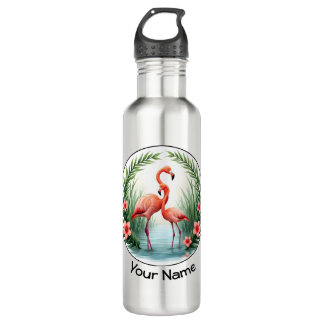 Bouteille D'eau Flamant rose Couple