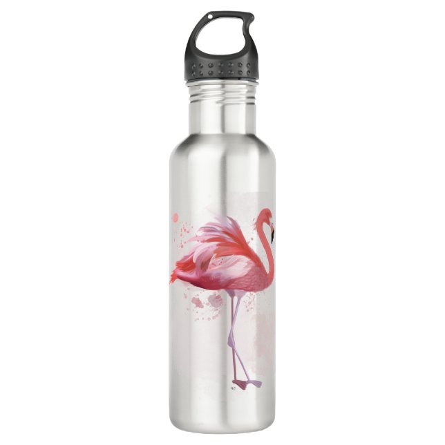 Bouteille D'eau Flamant rose de bouffée (Devant)