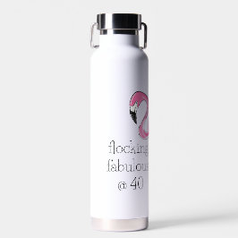 Bouteille D'eau Flamant rose rose flockant fabuleux à quarante