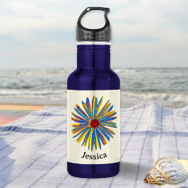 Bouteille D'eau Fleur colorée Plutôt Moderne Design Personnalisé