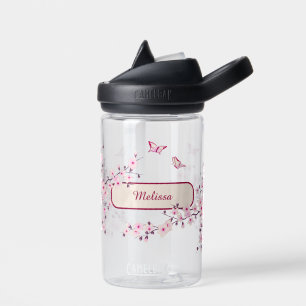 Bouteille D'eau Fleur de cerisier Monogramme rose
