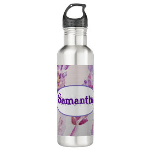Bouteille D'eau Fleur de lavande et aquarelle d'abeille Anniversai