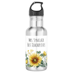 Bouteille D'eau Fleur de tournesol personnalisée pour l'appréciati